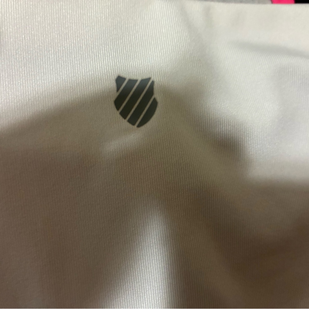K-Swiss White Skater Skirt with Gray Shield Logo